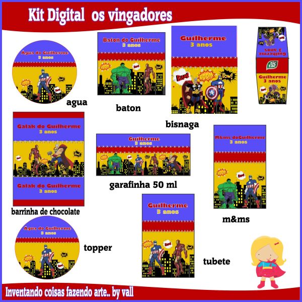 Kit Festa os Vingadores