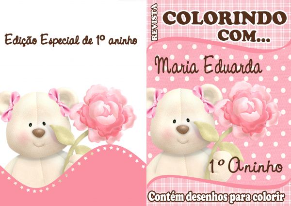 arte para revistinha para colorir