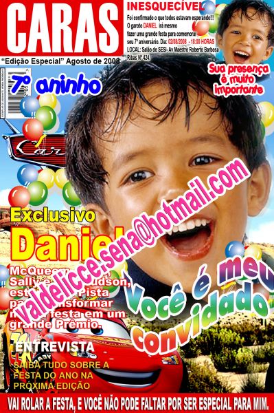 convite capa de revista